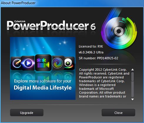 CyberLink PowerProducer Ultra 6.0.3406.3