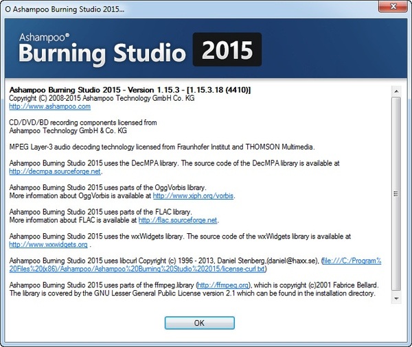 Ashampoo Burning Studio 2015 1.15.3.18 Ashampoo Burning Studio 2015 1.15.3.18