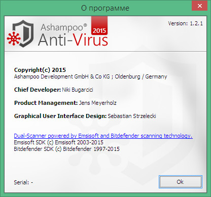 Ashampoo Anti-Virus 2015 1.2.1
