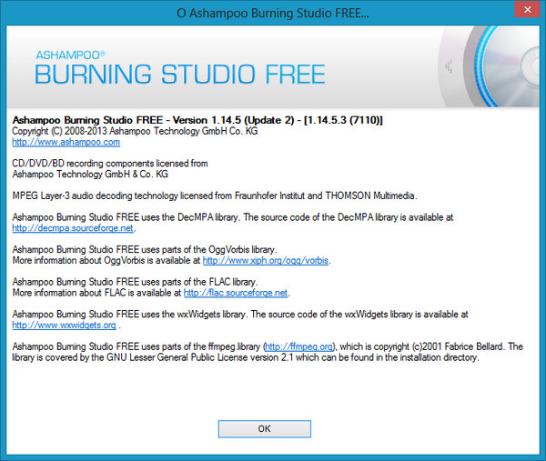 Ashampoo Burning Studio FREE 1.14.5 Upd. 2