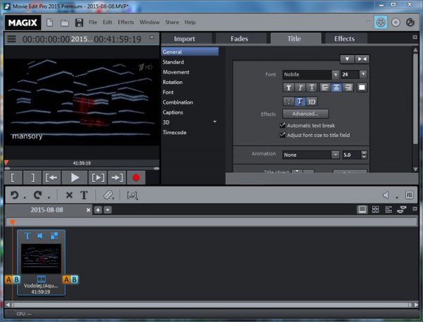 MAGIX Movie Edit Pro 2015 Premium 14.0.0.183