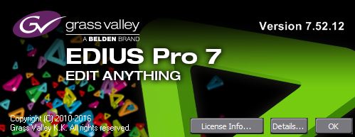 Grass Valley Edius 7.52 Build 12