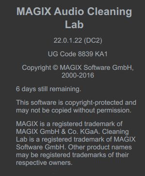 MAGIX Audio Cleaning Lab 2017 22.0.1.22