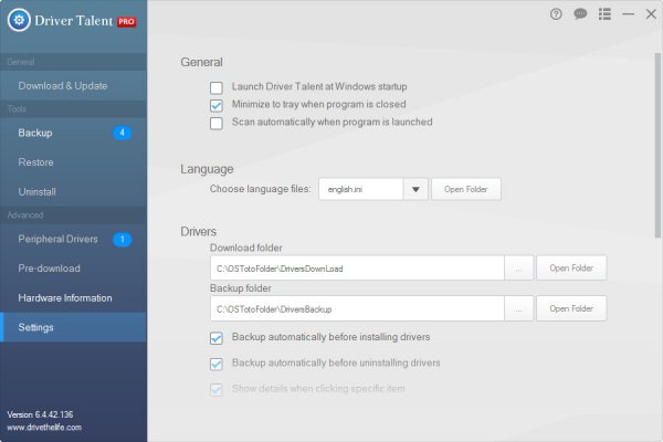 Driver Talent Pro 6.4.42.136
