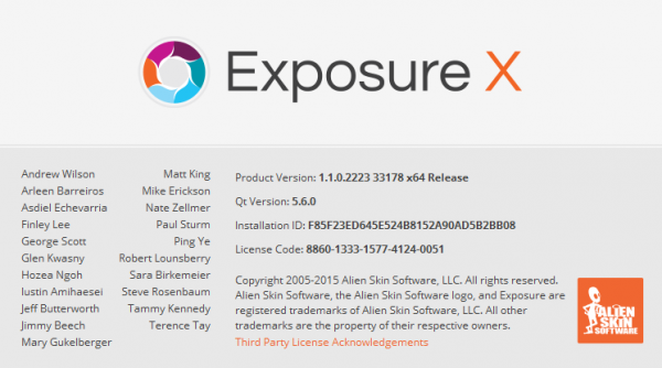 Alien Skin Exposure X 1.1.0.2223 Revision 33178 Alien Skin Exposure X 1.1.0.2223 Revision 33178