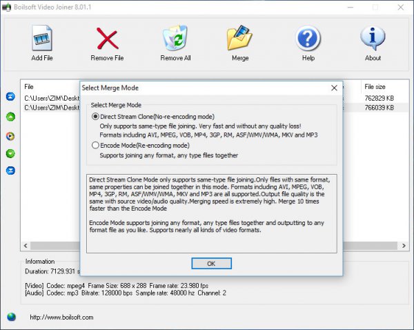 Boilsoft Video Joiner 8.01.1