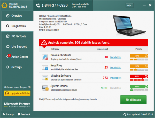 TweakBit FixMyPC 1.7.1.4