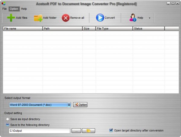 Aostsoft PDF to Document Image Converter Pro 3.9.4