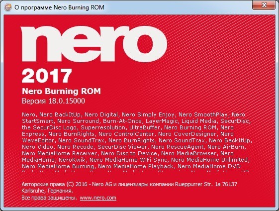 Nero Burning Rom 2017 18.0.00800
