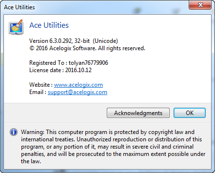 Ace Utilities 6.3.0 Build 292 Final