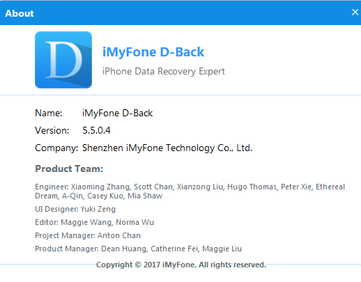 D-Back iPhone Data Recovery 5.5.0.4