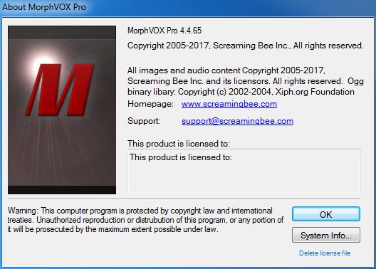 Screaming Bee MorphVOX Pro 4.4.65 Full Pack Screaming Bee MorphVOX Pro 4.4.65 Full Pack