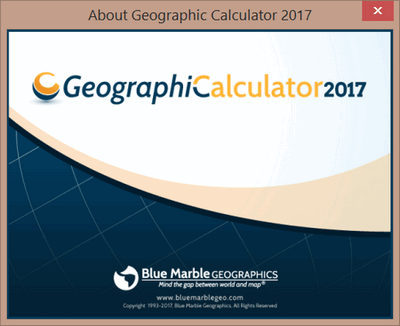 Blue Marble Geographic Calculator 2017 Build 180417 Blue Marble Geographic Calculator 2017 Build 180417