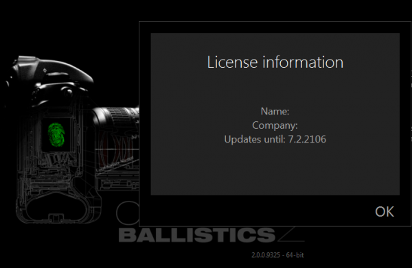 Camera Ballistics 2.0.0.9325