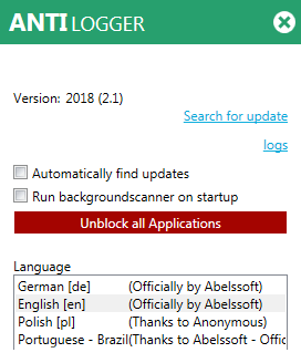 Abelssoft AntiLogger 2018 2.1