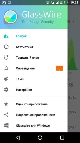 GlassWire. Data Usage Privacy 1.1.291r