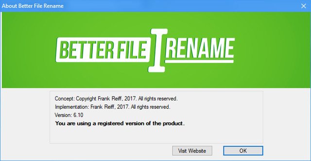 better file rename registration code
