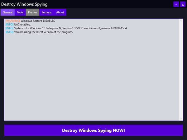 Destroy Windows Spying 1.0.1.0