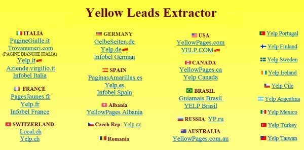 Желтый перечень. Картинки Yellow leads Extractor.