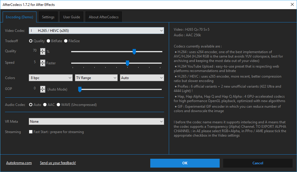 Hevc кодек для windows. AFTERCODECS для after Effects. After codecs. AFTERCODECS Serial number.