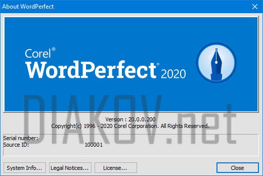 corel wordperfect office professional 2020