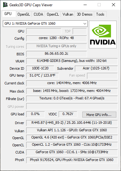 GPU Caps Viewer 1.60.0.0 + محمول