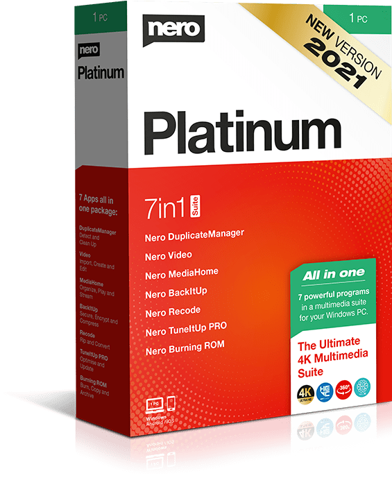 Nero Platinum Suite 2021 23.0.1010 + Content Packs