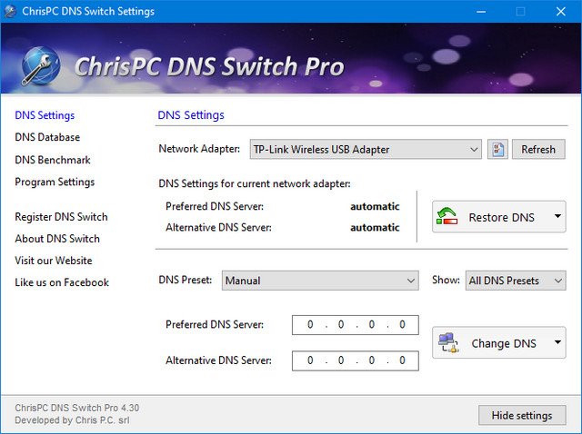 ChrisPC DNS Switch Pro 4.30