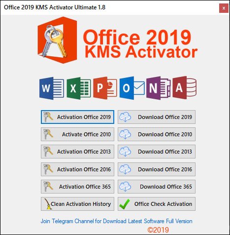 Office 2019 KMS Activator Ultimate 1.8