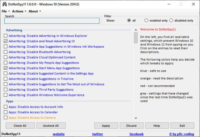 DoNotSpy11 1.2.1.0 + Pro