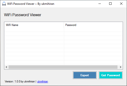 Wifi Password Viewer 1.0.0