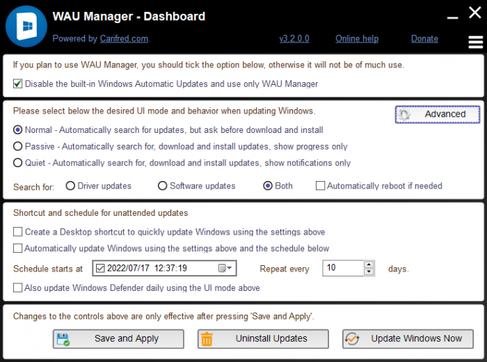 WAU Manager (Windows Automatic Updates) 3.4.0 download the new for ios