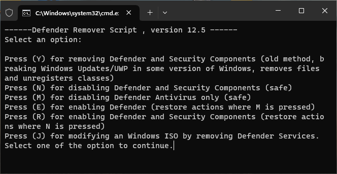 Defender Remover инструмент для удаления Windows Defender