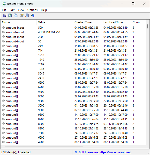 BrowserAutoFillView 1.00