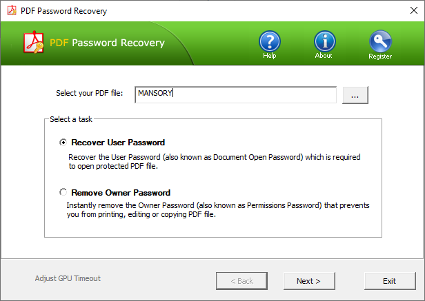 Top Password PDF Password Recovery 2.50 + Portable