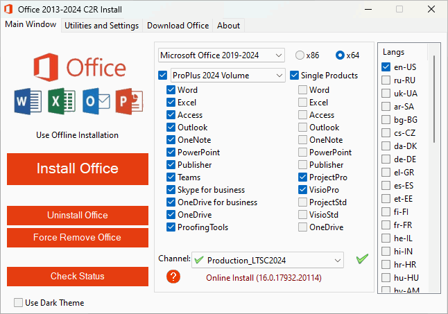 Office 2013-2024 C2R Install + Lite 7.7.7.7 ++ r27