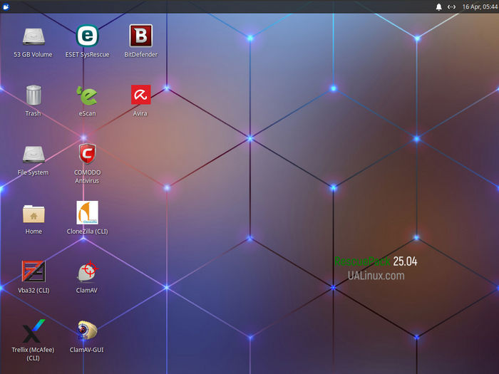 UALinux RescuePack v.25.04 (Antivirus LiveDisk)