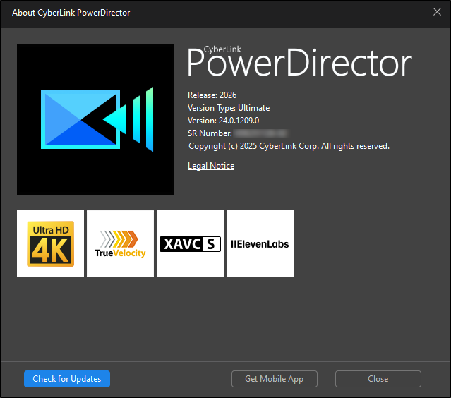 CyberLink PowerDirector Ultimate 2026 v24.0.1209.0