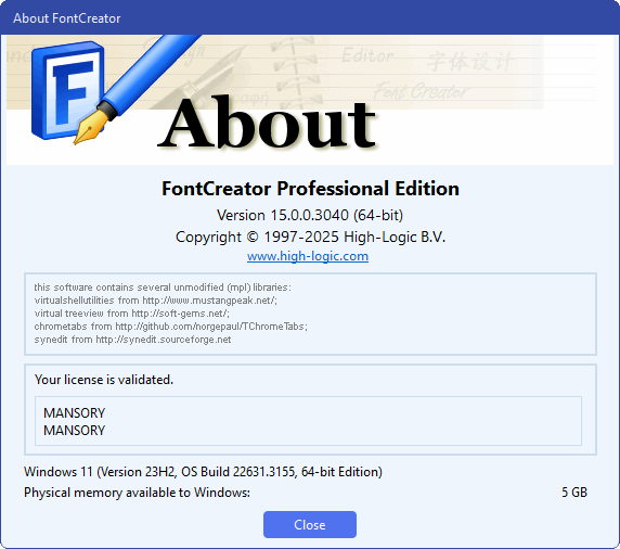 High-Logic FontCreator 15.0.0.3040