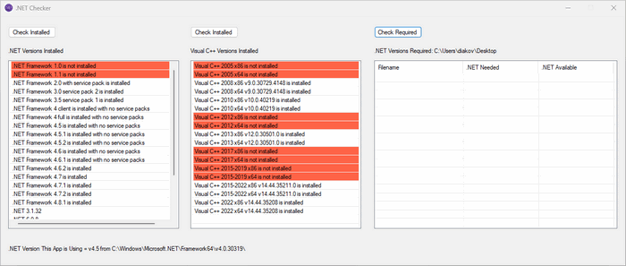 .NET Checker 1.5