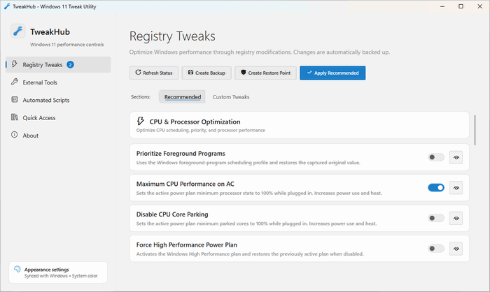 TweakHub 1.0.0 + Portable